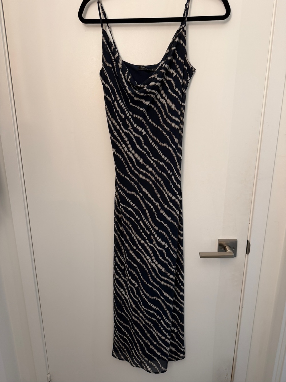 Dynamite Navy and White Patterned Slip Maxi Dress
